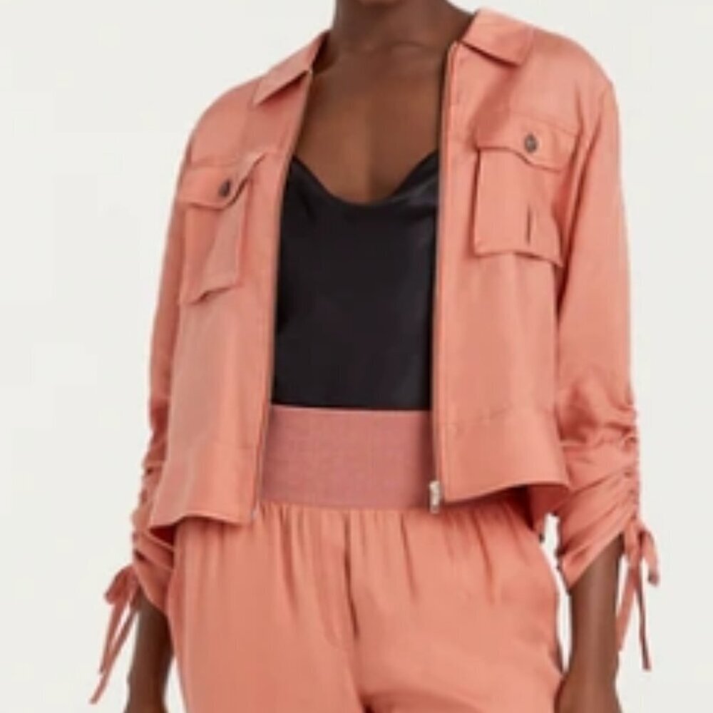 Cinq à Sept Dale Cupro Jacket – Apricot – Size 4 – NWOT - Picture 4 of 10